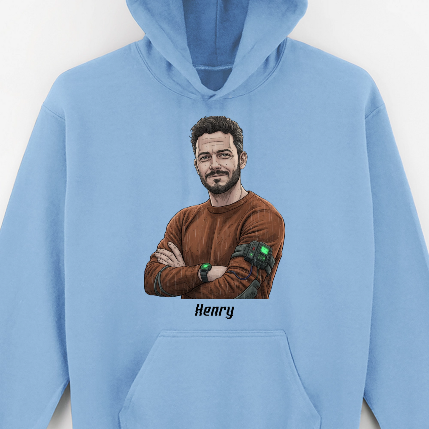 Cyberpunk Design - Hoodie mit Deinem Bild & Text