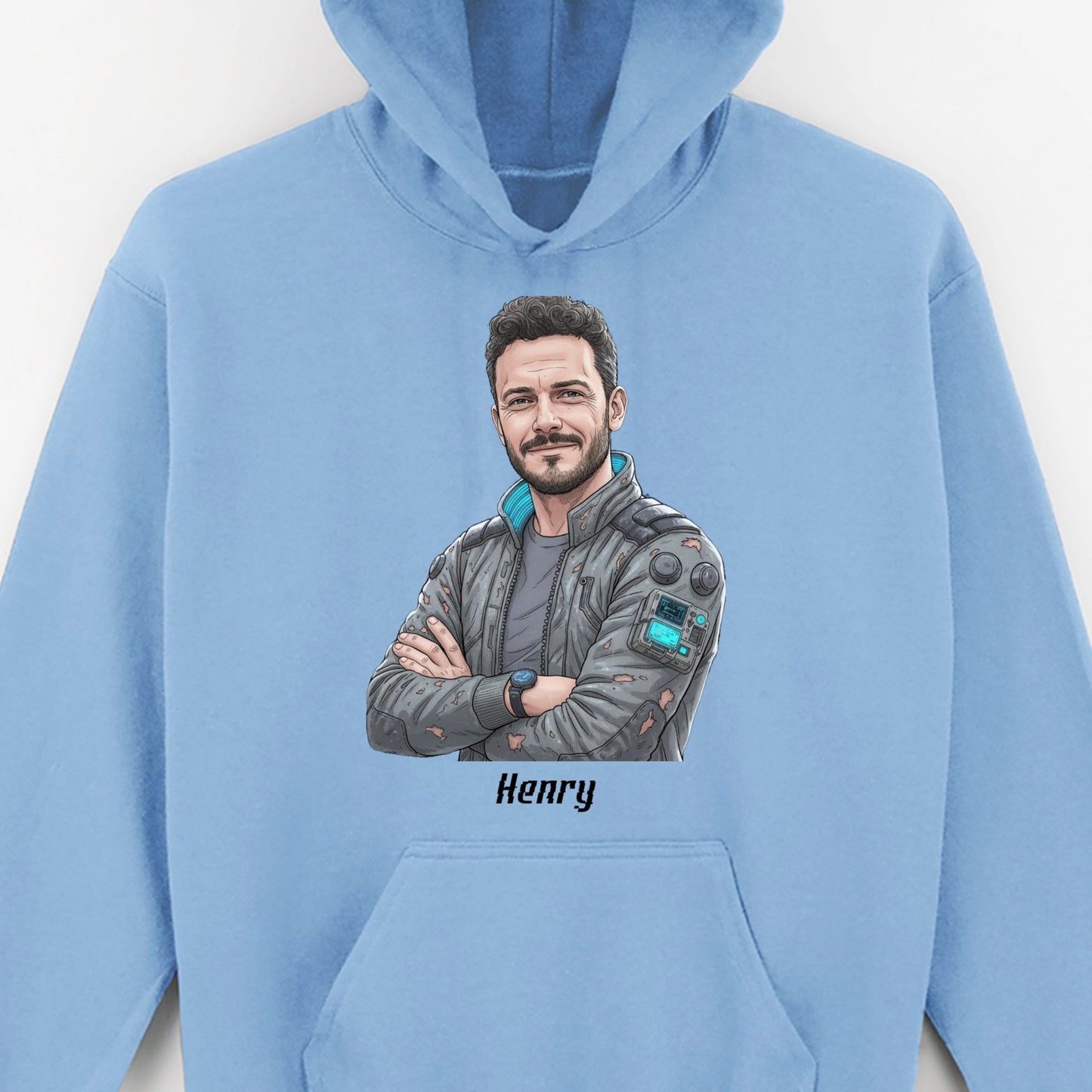 Cyberpunk Design - Hoodie mit Deinem Bild & Text
