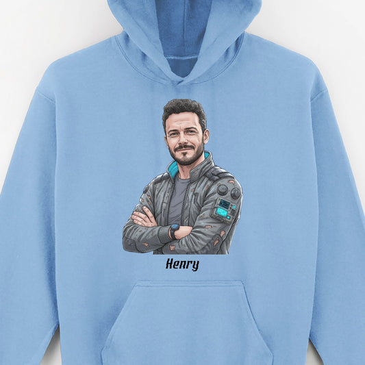Cyberpunk Design - Hoodie mit Deinem Bild & Text
