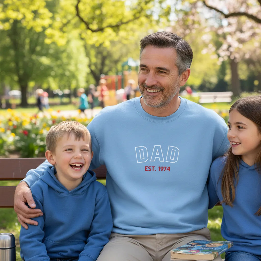 Sweatshirt mit individueller Beschriftung und Farbe - Dad East 1974