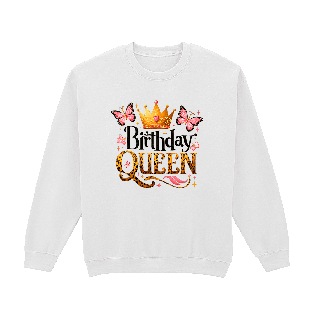Sweatshirt<br>Birthday Queen Schmetterlinge