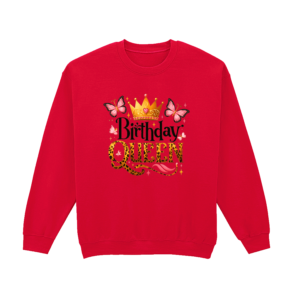 Sweatshirt<br>Birthday Queen Schmetterlinge