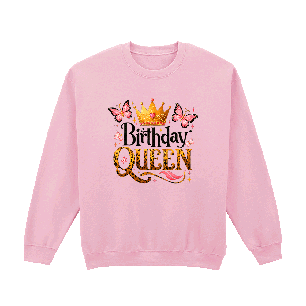 Sweatshirt<br>Birthday Queen Schmetterlinge