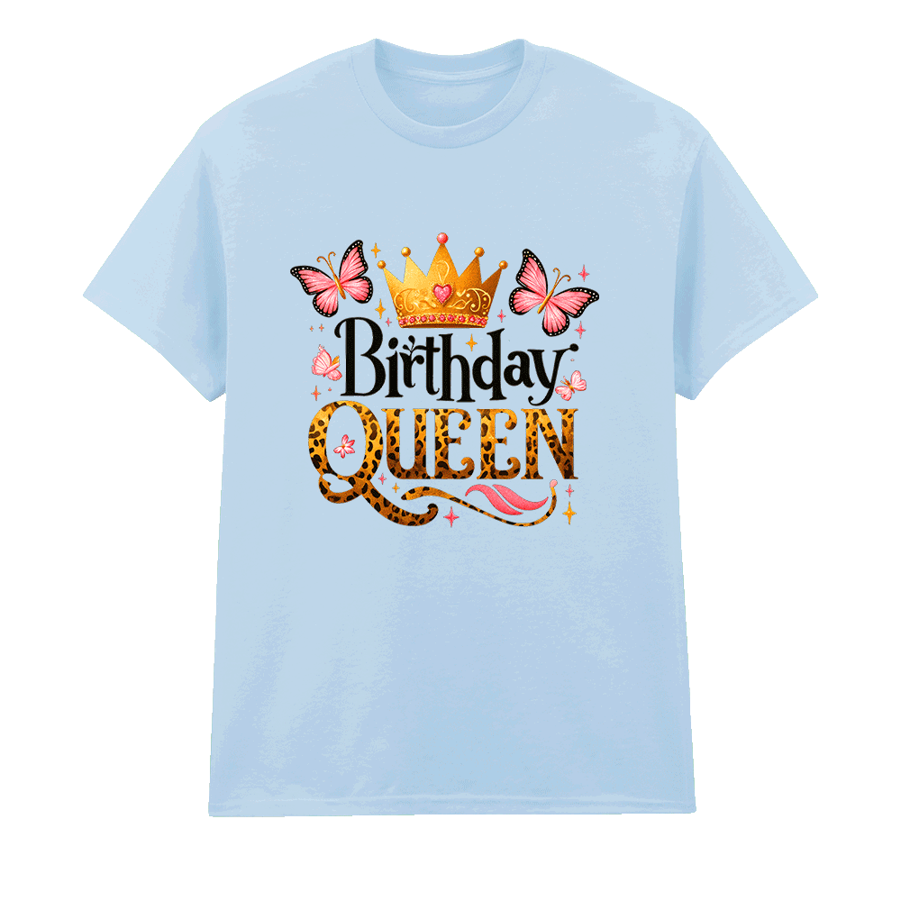 T-Shirt<br>Birthday Queen Schmetterlinge
