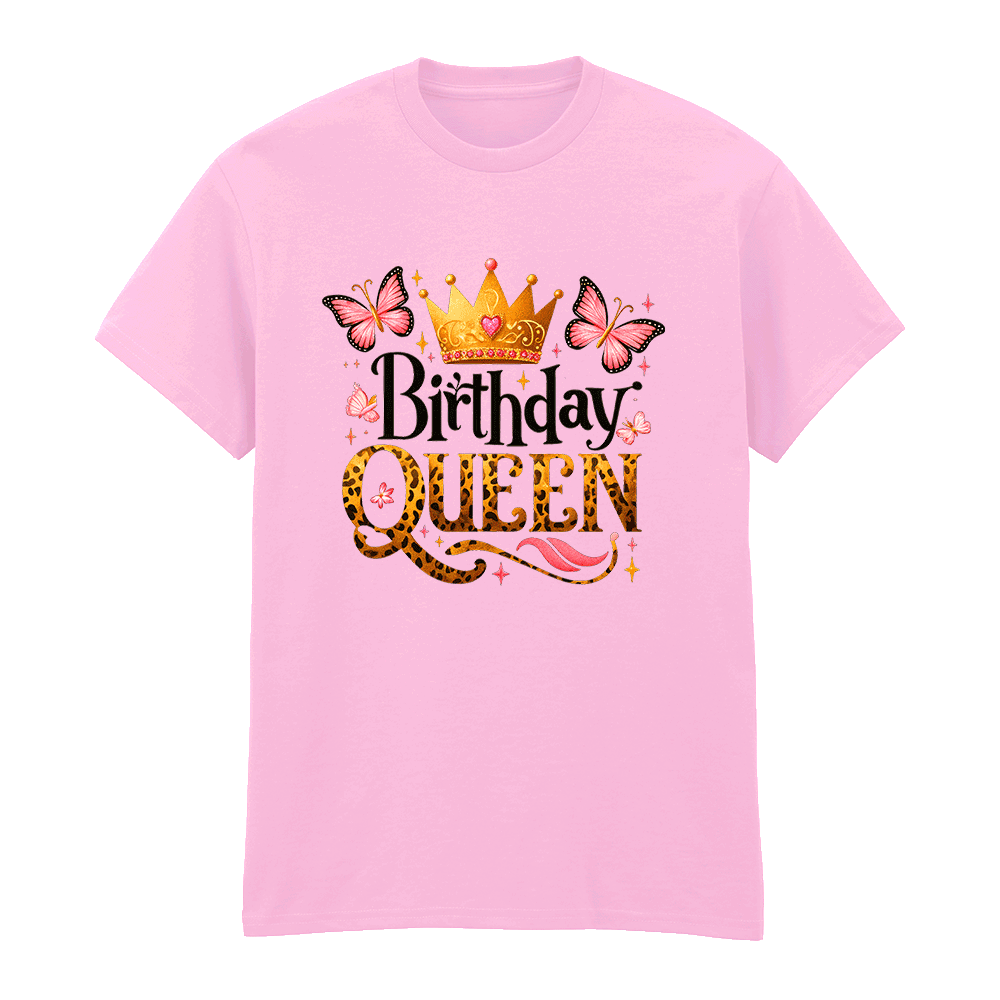 T-Shirt<br>Birthday Queen Schmetterlinge