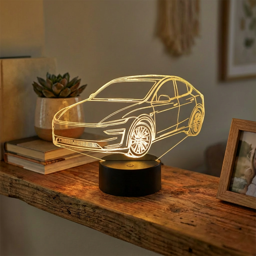 Acrylglas Tischleuchte Auto Model Y Juniper