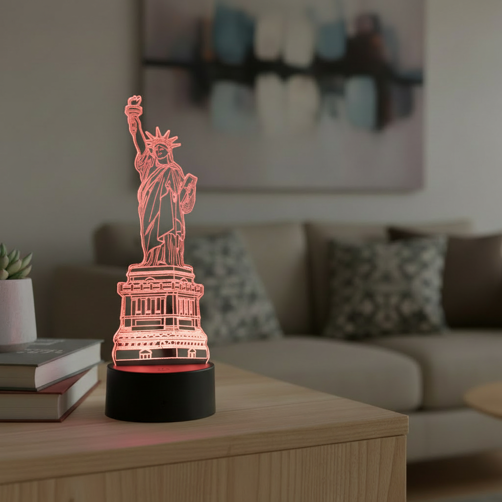 Acrylglas Tischleuchte Freiheitsstatue New York Lady Liberty