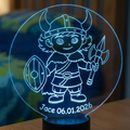 Personalisierte Acrylglas Tischleuchte - Wikingerjunge