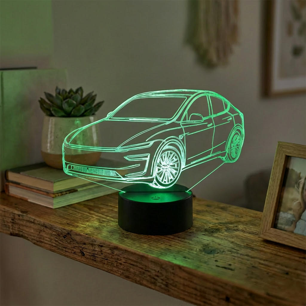 Acrylglas Tischleuchte Auto Model Y Juniper