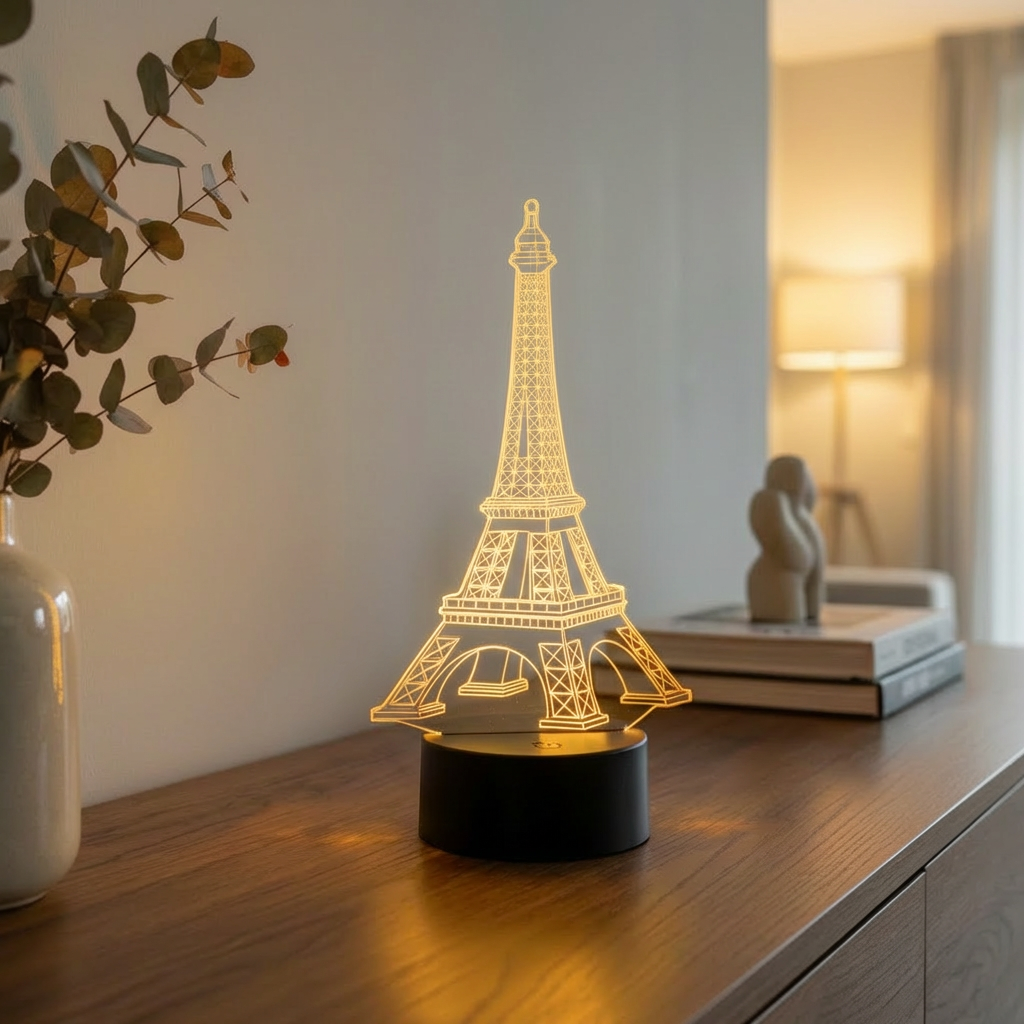 Acrylglas Tischleuchte Eiffelturm Paris