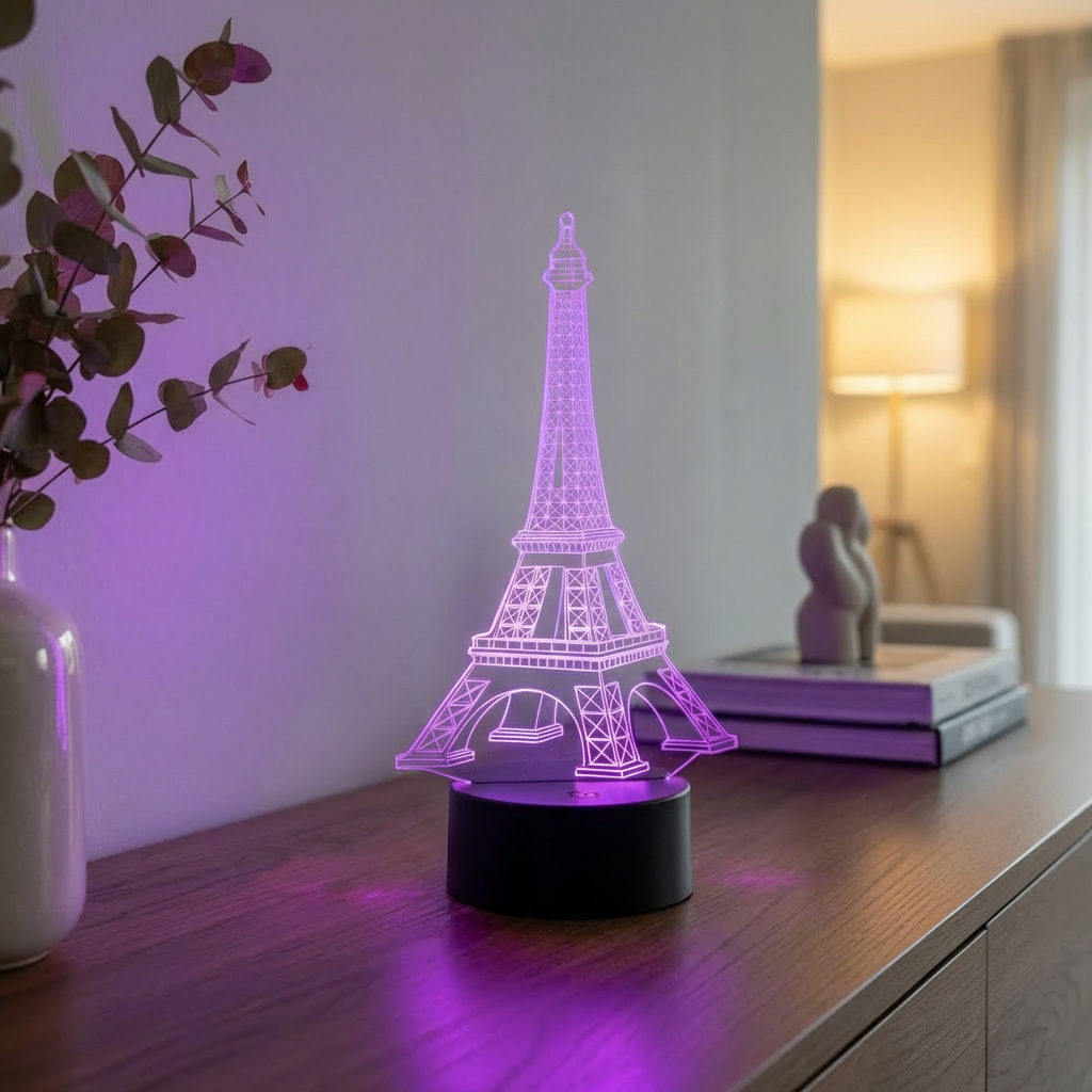 Acrylglas Tischleuchte Eiffelturm Paris