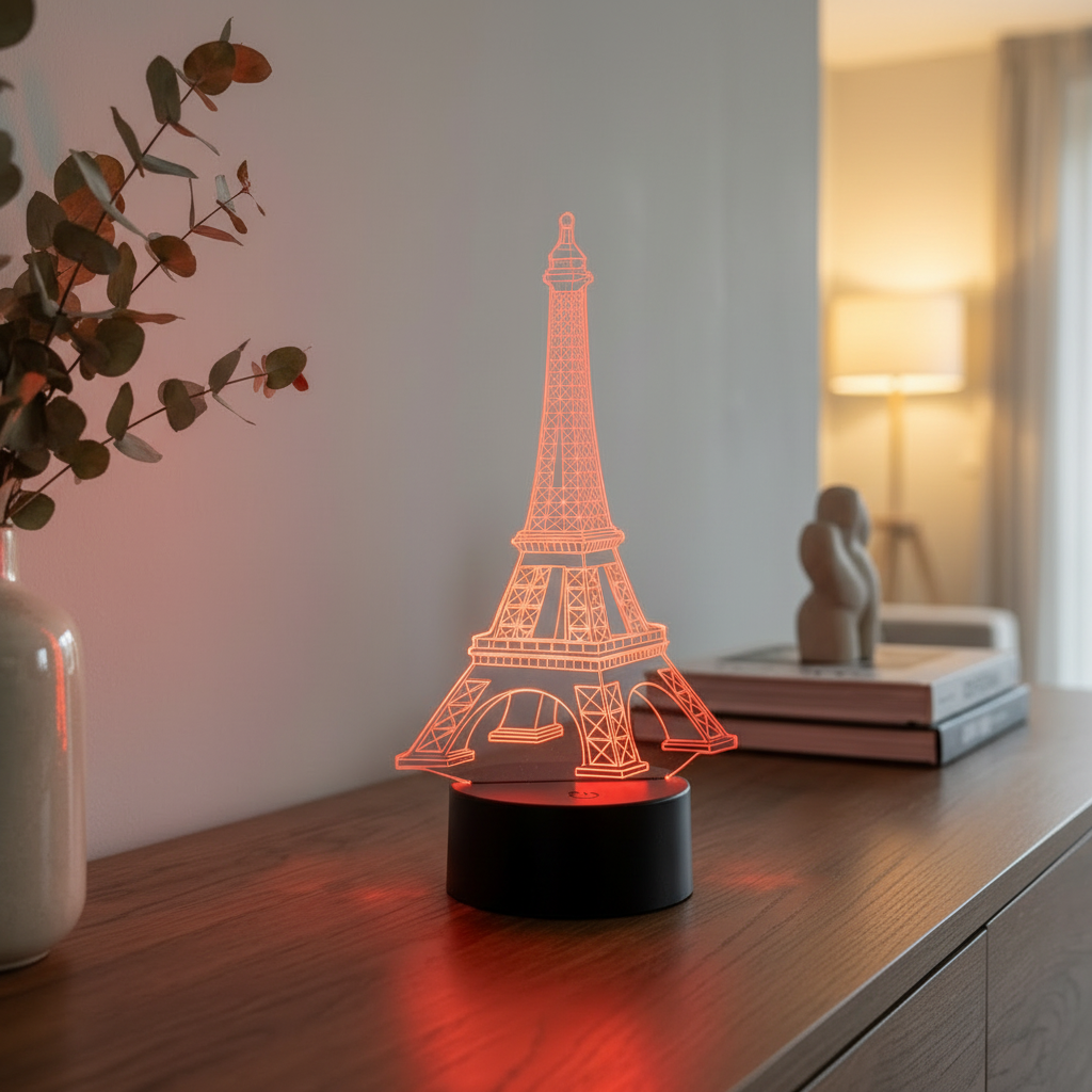 Acrylglas Tischleuchte Eiffelturm Paris