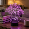 Personalisierte Acrylglas Tischleuchte - Rosenstrauß