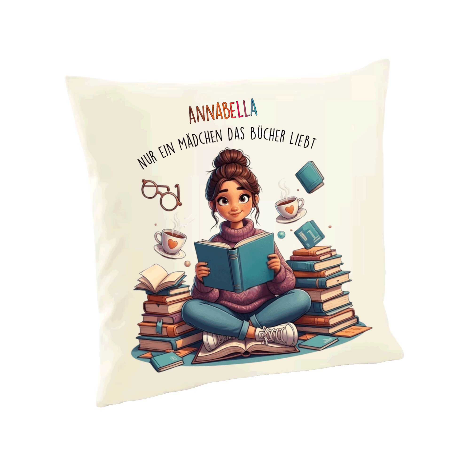 Kissenbezug - Mädchen Bücher Liebe