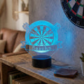 Personalisierte Acrylglas Tischleuchte - Dartscheibe