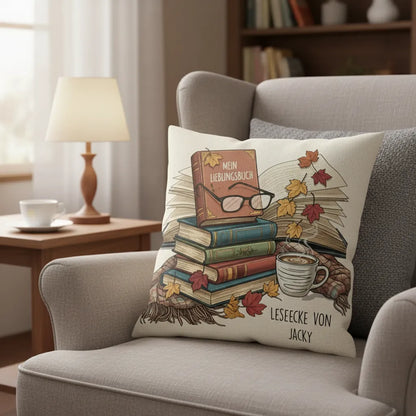 Kissenbezug mein Lieblingsbuch mit Deinem Text